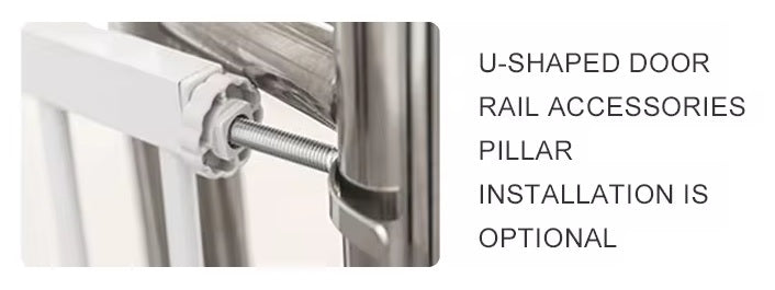 Safe retractable baby door adjustable portable baby gate foldable indoor stair pet kids child 75~82cm wide baby gat