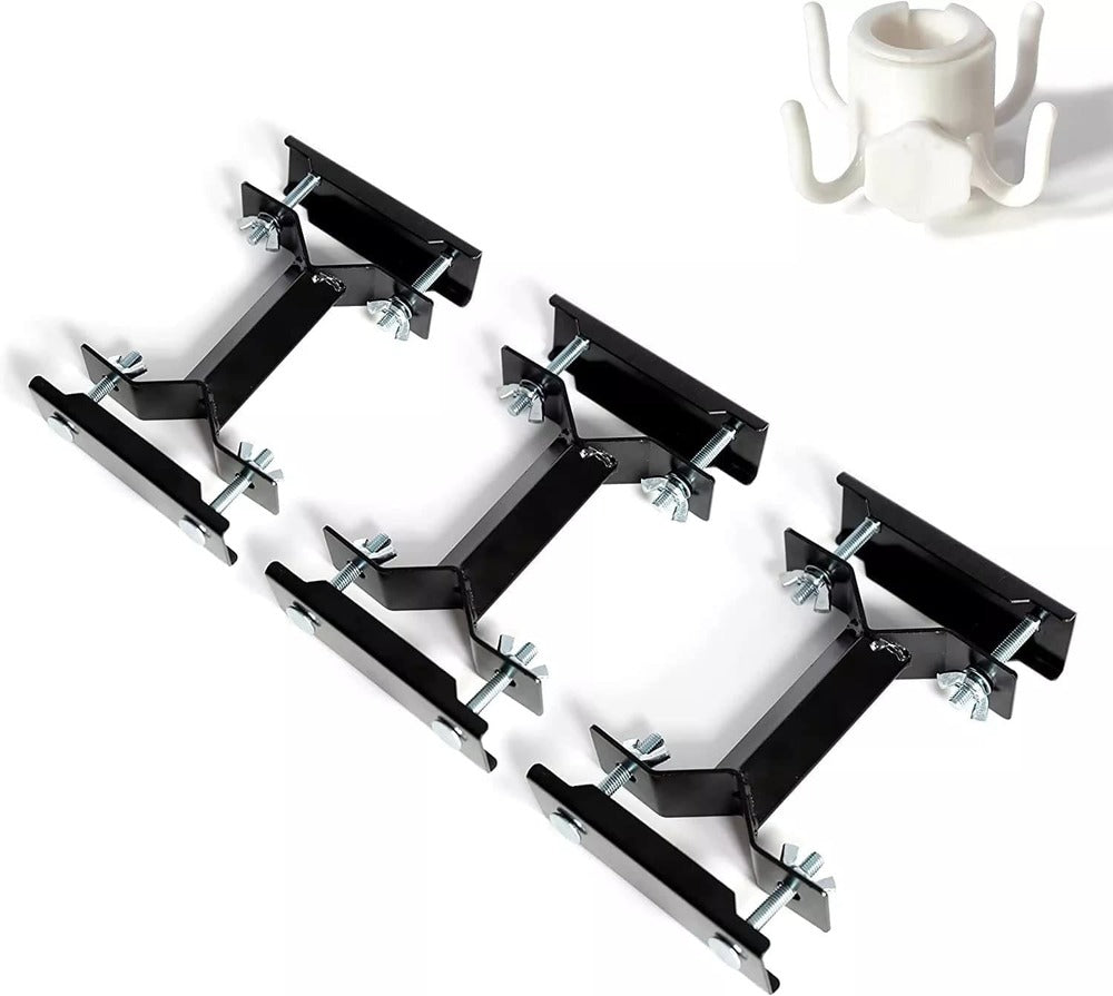 Umbrella Clamp (3 pieces) Heavy Duty Adjustable Sun Umbrella Clamp, Rails clamp Beach Fishing Umbrella Mount Chair Clamp Pole Fixed Clip Easy