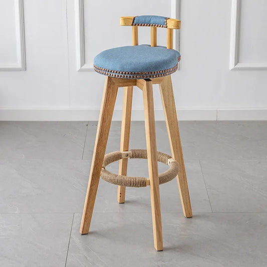 Bar Stool Modern chair swivel Chair Bar Counter Cafee (Sky Blue)